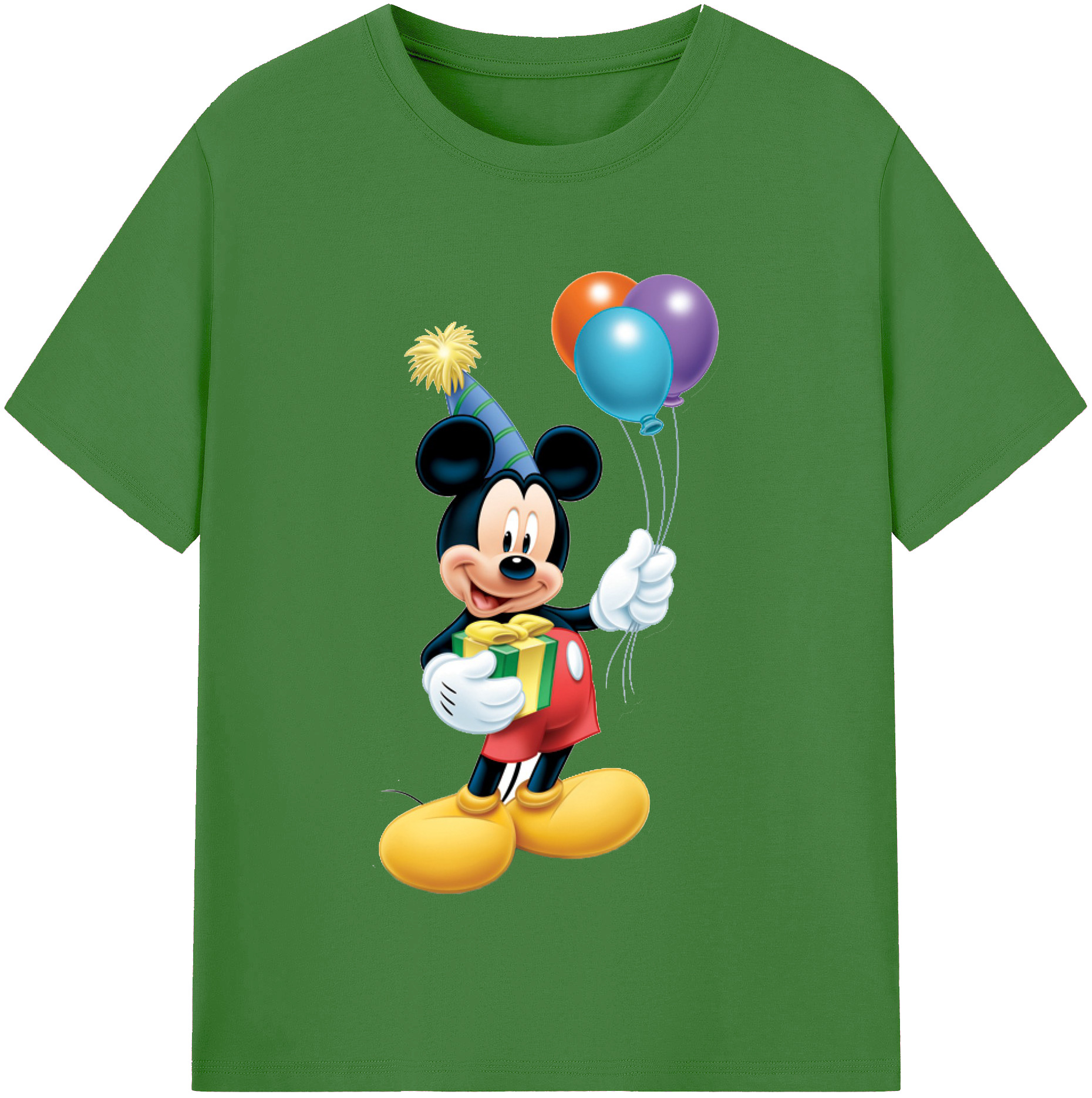 （画像用） ミッキーマウス Mickey Mouse レディースカジュアルプリントTシャツ（綿100％）